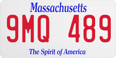 MA license plate 9MQ489