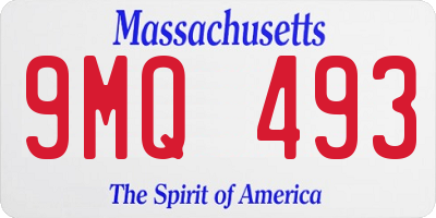 MA license plate 9MQ493