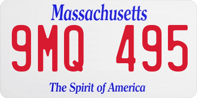 MA license plate 9MQ495