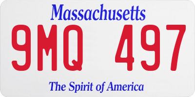 MA license plate 9MQ497