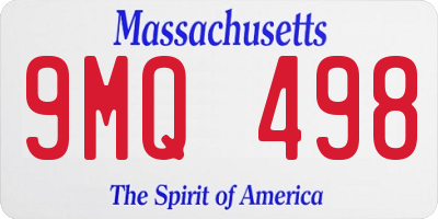 MA license plate 9MQ498