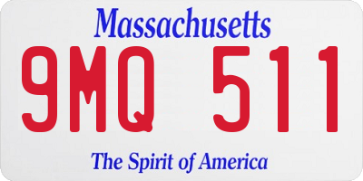 MA license plate 9MQ511