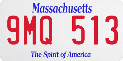 MA license plate 9MQ513