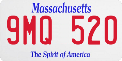 MA license plate 9MQ520