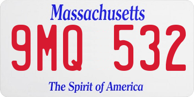MA license plate 9MQ532