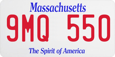 MA license plate 9MQ550