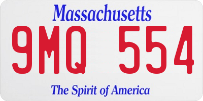MA license plate 9MQ554
