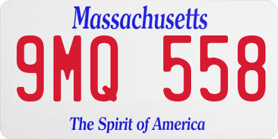 MA license plate 9MQ558