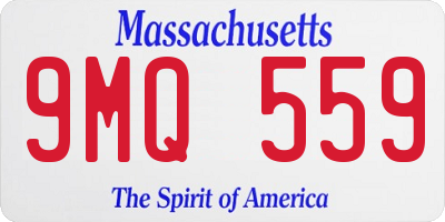 MA license plate 9MQ559