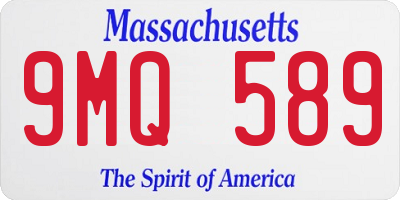 MA license plate 9MQ589