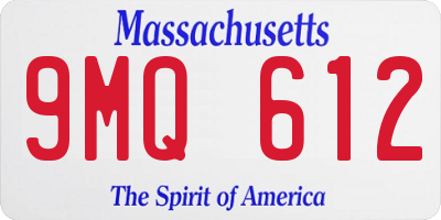 MA license plate 9MQ612