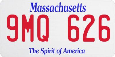 MA license plate 9MQ626