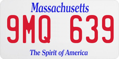 MA license plate 9MQ639