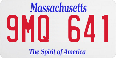 MA license plate 9MQ641