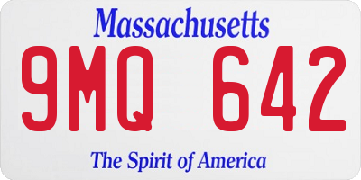 MA license plate 9MQ642