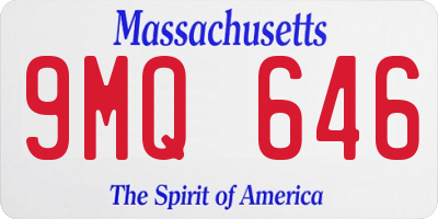 MA license plate 9MQ646
