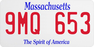 MA license plate 9MQ653