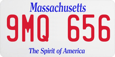 MA license plate 9MQ656