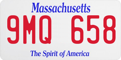 MA license plate 9MQ658
