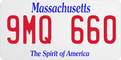 MA license plate 9MQ660