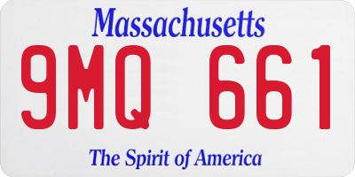 MA license plate 9MQ661