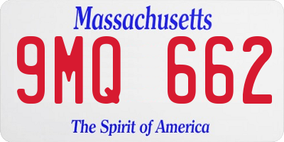 MA license plate 9MQ662