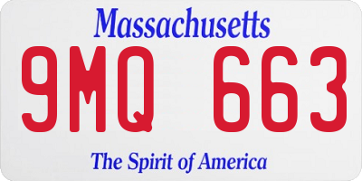 MA license plate 9MQ663