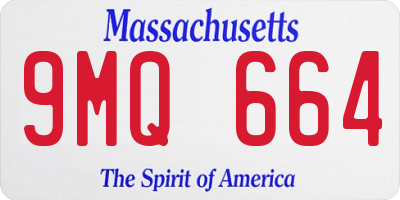 MA license plate 9MQ664