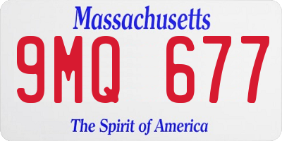MA license plate 9MQ677