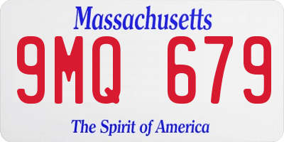 MA license plate 9MQ679