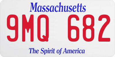 MA license plate 9MQ682
