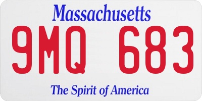 MA license plate 9MQ683