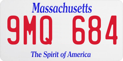 MA license plate 9MQ684