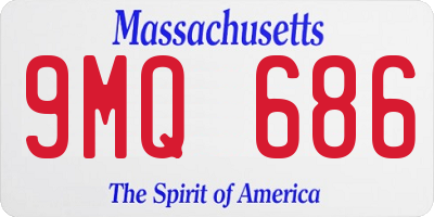 MA license plate 9MQ686