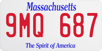 MA license plate 9MQ687