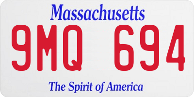 MA license plate 9MQ694
