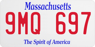 MA license plate 9MQ697