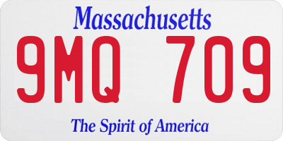 MA license plate 9MQ709