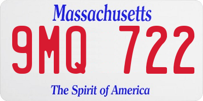 MA license plate 9MQ722