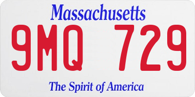 MA license plate 9MQ729
