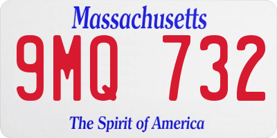 MA license plate 9MQ732