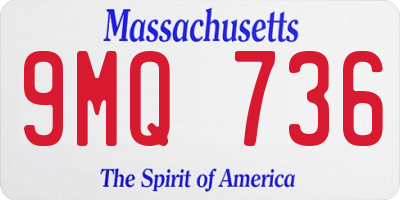 MA license plate 9MQ736