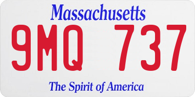 MA license plate 9MQ737