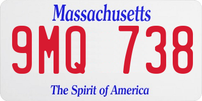 MA license plate 9MQ738