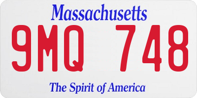 MA license plate 9MQ748