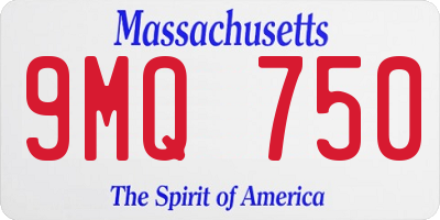 MA license plate 9MQ750