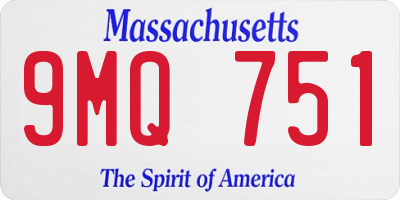 MA license plate 9MQ751