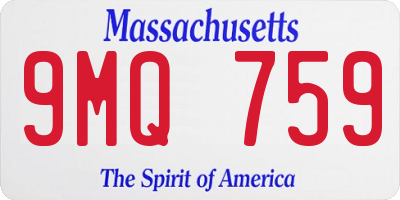 MA license plate 9MQ759