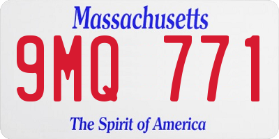 MA license plate 9MQ771