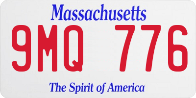 MA license plate 9MQ776